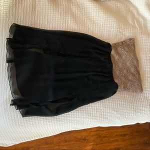 strapless party mini dress